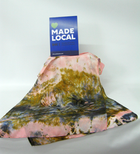 Load image into Gallery viewer, Silk Habotai Scarf The Long Tail Tit Earth
