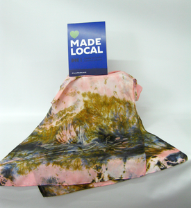 Silk Habotai Scarf The Long Tail Tit Earth