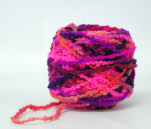 Load image into Gallery viewer, Hand dyed chunky wool Pinky Purple salmon Surprise

