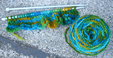 Load image into Gallery viewer, Hand dyed chunky wool Green Sea Earth

