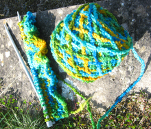 Load image into Gallery viewer, Hand dyed chunky wool Green Sea Earth

