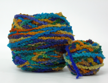 Load image into Gallery viewer, Hand dyed chunky wool Teal Violet Beach
