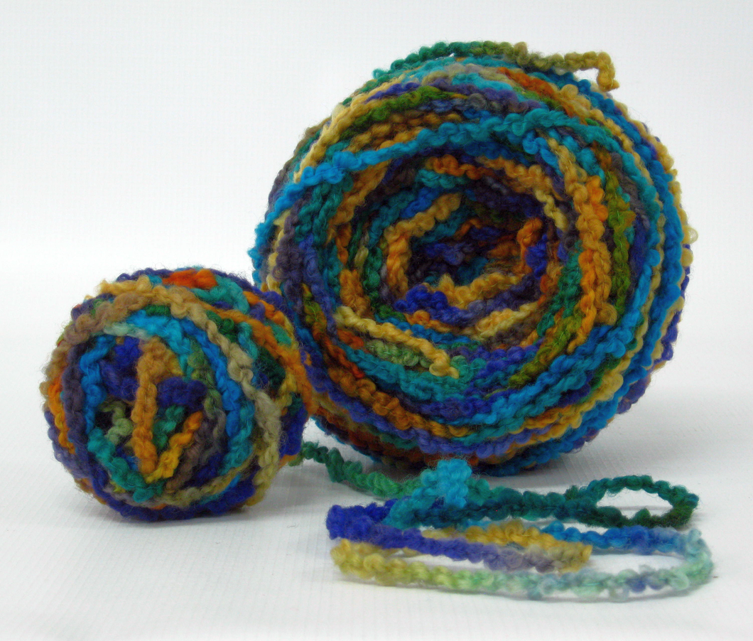 Hand dyed chunky wool Teal Violet Beach