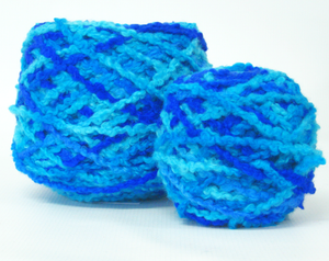 Hand dyed chunky wool Turquoise, Aqua and Brilliant Blue