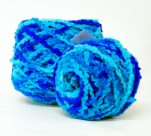 Load image into Gallery viewer, Hand dyed chunky wool Turquoise, Aqua and Brilliant Blue
