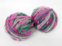 Load image into Gallery viewer, Hand dyed chunky wool Blended Teals and Pink
