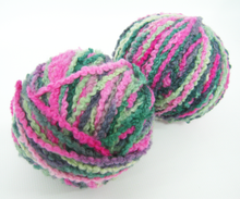 Load image into Gallery viewer, Hand dyed chunky wool Blended Teals and Pink
