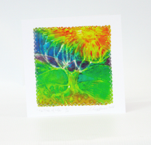 Load image into Gallery viewer, Hand made Card The Green Celtic Tree of Life
