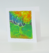 Load image into Gallery viewer, Hand made Card The Green Celtic Tree of Life
