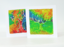 Load image into Gallery viewer, Hand made Card The Green Celtic Tree of Life
