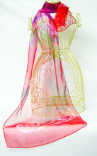 Load image into Gallery viewer, Colorful_scarf_draped_over_a mannequin_on_a_white_background
