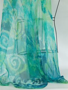 Silk Chiffon Scarf Green Celtic