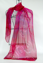 Load image into Gallery viewer, Silk Chiffon Scarf Celtic PInk
