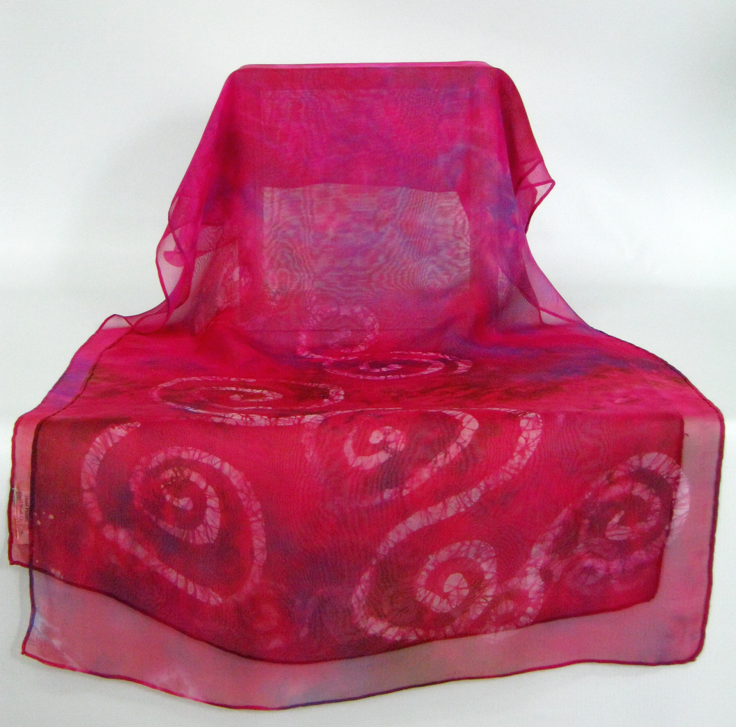 Silk Chiffon Scarf Celtic PInk