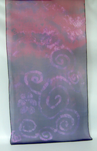 Load image into Gallery viewer, A Silk Chiffon Scarf Celtic in Dark Purple and Pink
