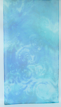 Load image into Gallery viewer, Silk Chiffon Scarf Celtic Aqua Blue Ocean Dream
