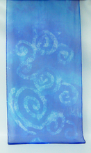Load image into Gallery viewer, Silk Chiffon Scarf Celtic Blue Jewel
