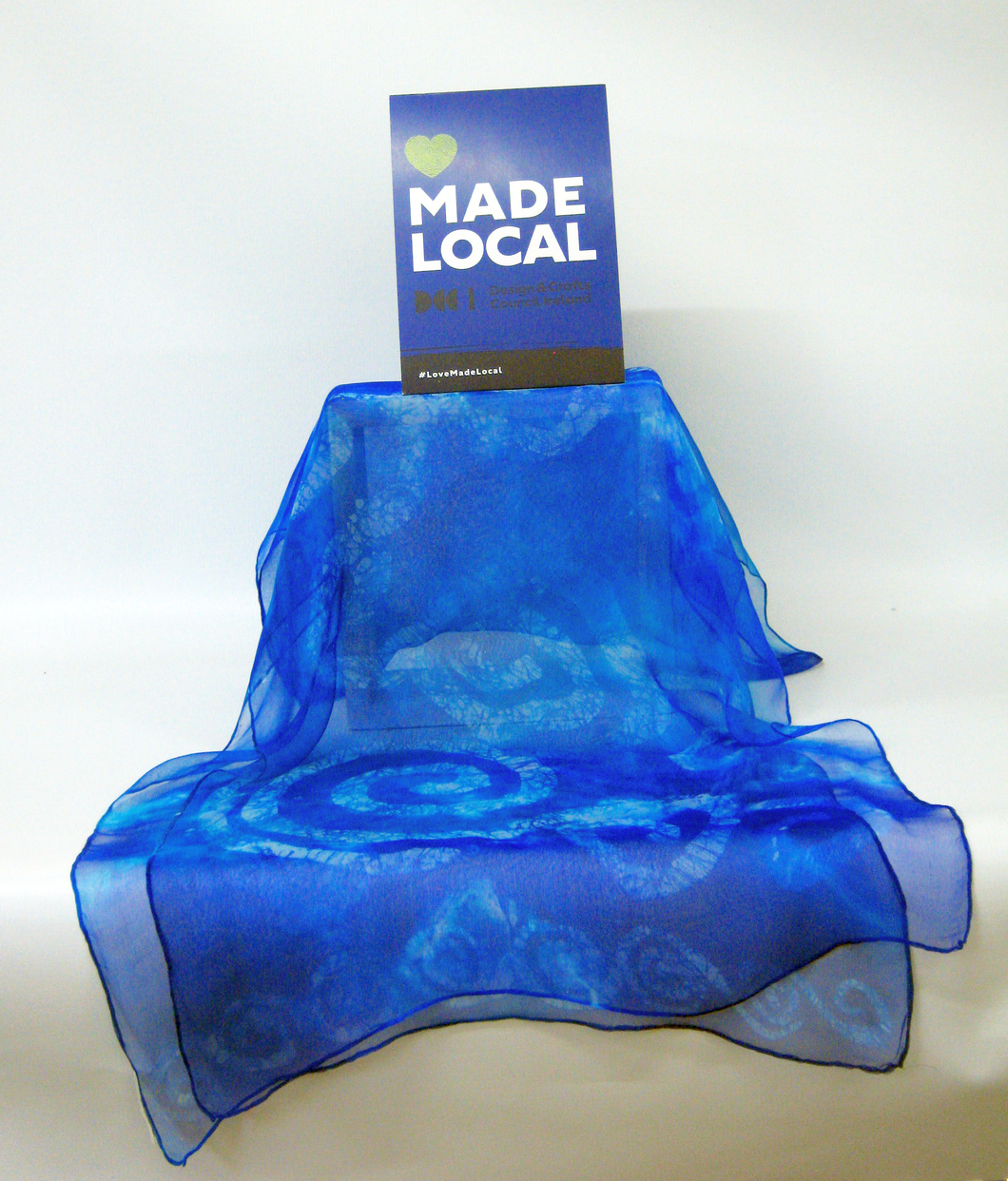 Silk Chiffon Scarf Celtic Blue Jewel