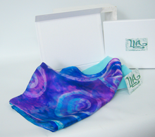 Load image into Gallery viewer, Silk Satin Scarf Celtic Blue Pink Haze
