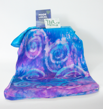 Load image into Gallery viewer, Silk Satin Scarf Celtic Blue Pink Haze
