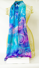 Load image into Gallery viewer, Silk Satin Scarf Celtic Blue Pink Haze
