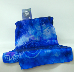 hand_painted_silk_satin_scarf_with_simple_celtic_design_done_in_a contemporary_way_a_lovely_Luxury_scarf