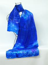 Load image into Gallery viewer, A Silk Satin Scarf Celtic Ice Blue

