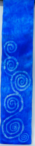 Silk Satin Neck Scarf Blue Celtic Blue