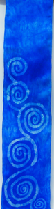 Silk Satin Neck Scarf Blue Celtic Blue