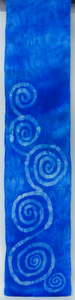Silk Satin Neck Scarf Blue Celtic Blue