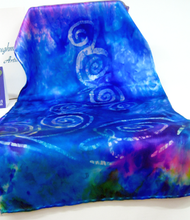 Load image into Gallery viewer, Silk Satin Scarf Celtic Aurora Spring
