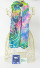 Load image into Gallery viewer, Silk Satin Scarf Celtic Green Rainbow
