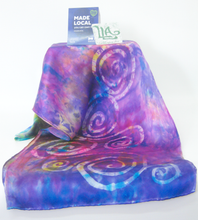 Load image into Gallery viewer, Silk Satin Scarf Lilac Garden
