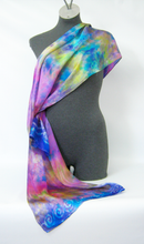 Load image into Gallery viewer, Silk Satin Scarf Lilac Garden
