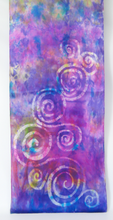 Load image into Gallery viewer, Silk Satin Scarf Lilac Garden
