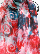 Load image into Gallery viewer, A Silk Satin Celtic Red Aqua
