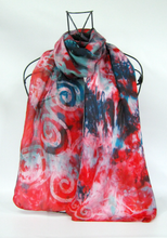 Load image into Gallery viewer, A Silk Satin Celtic Red Aqua
