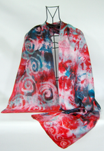 Load image into Gallery viewer, A Silk Satin Celtic Red Aqua
