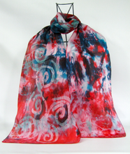 Load image into Gallery viewer, A Silk Satin Celtic Red Aqua
