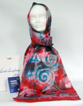 Load image into Gallery viewer, A Silk Satin Celtic Red Aqua
