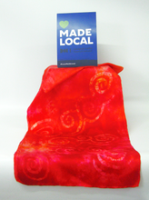 Load image into Gallery viewer, Silk Satin Scarf Celtic Scarlet Flame
