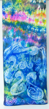 Load image into Gallery viewer, Silk Satin Scarf The Blue Children of Lir
