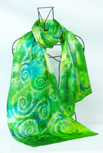Load image into Gallery viewer, Silk Satin Celtic Apple Green Delight
