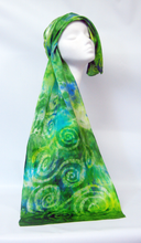 Load image into Gallery viewer, Silk Satin Celtic Apple Green Delight

