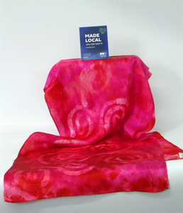 Silk Satin Scarf Celtic Scarlet Fuschia