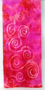 Silk Satin Scarf Celtic Scarlet Fuschia