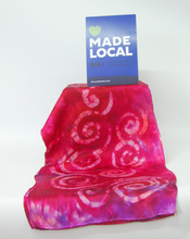 Load image into Gallery viewer, Silk Satin Scarf Celtic Magenta Ruby

