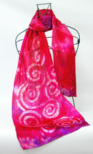 Load image into Gallery viewer, Silk Satin Scarf Celtic Magenta Ruby
