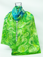 Load image into Gallery viewer, Silk Satin Green Children of Lir
