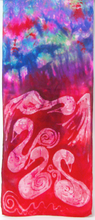Load image into Gallery viewer, Silk Satin Scarf The Red Children of Lir
